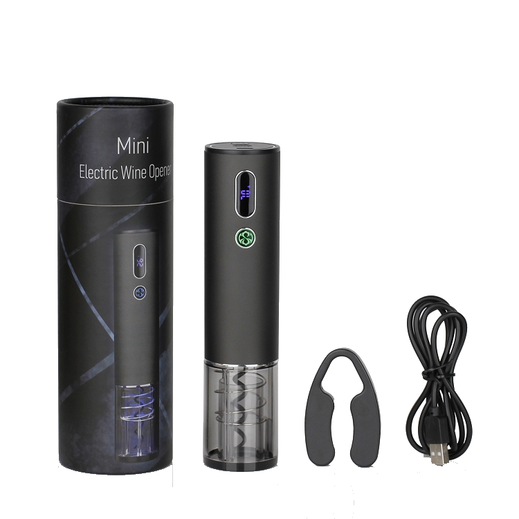 One Touch Electric Wine Opener with Temperature and Humidity Display