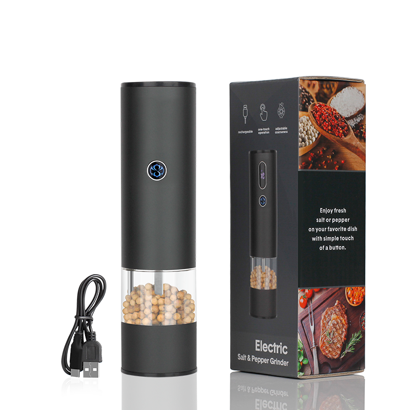 Rechargeable electric pepper and grinder mill